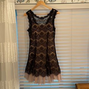 Lace and tule cocktail dress